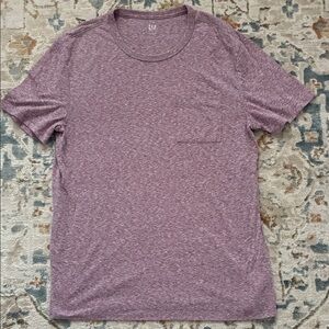 GAP Men's Heathered Purple Short Sleeve Tee